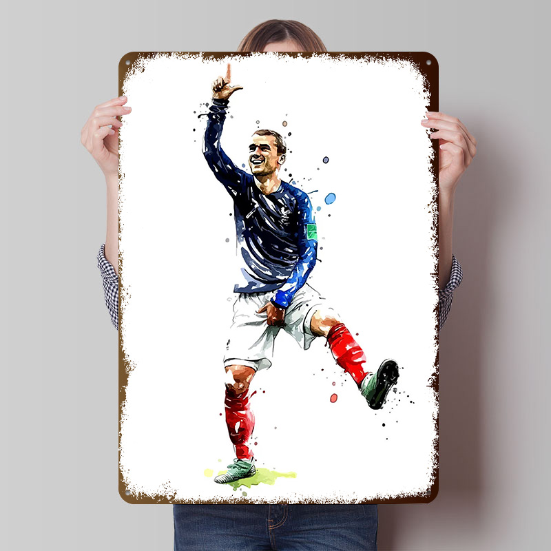 Retro Gaming France - Antoine Griezmann Poster Cetak Prancis Seni