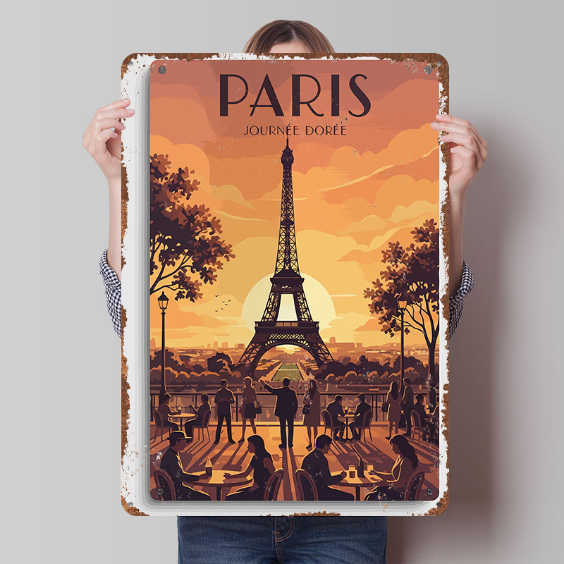 Retro Gaming Paris - Poster Cetak Perjalanan Paris Journée Dorée,