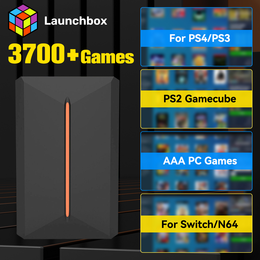 Retro Gaming Hdd - Launchbox konsol Game eksternal 500GB, Hard