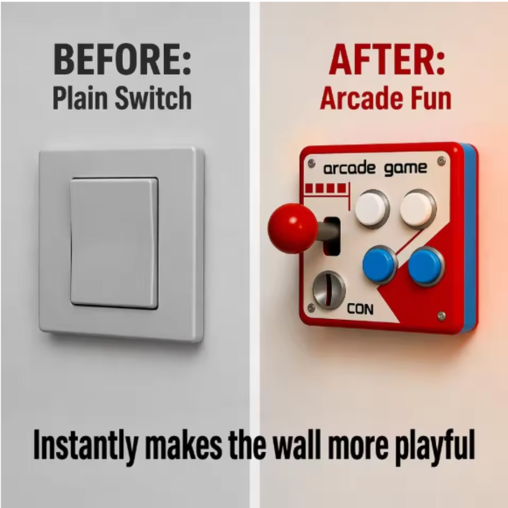 Retro Gaming Gadgets - Penutup Pelat Sakelar Joystick Arcade Retro,