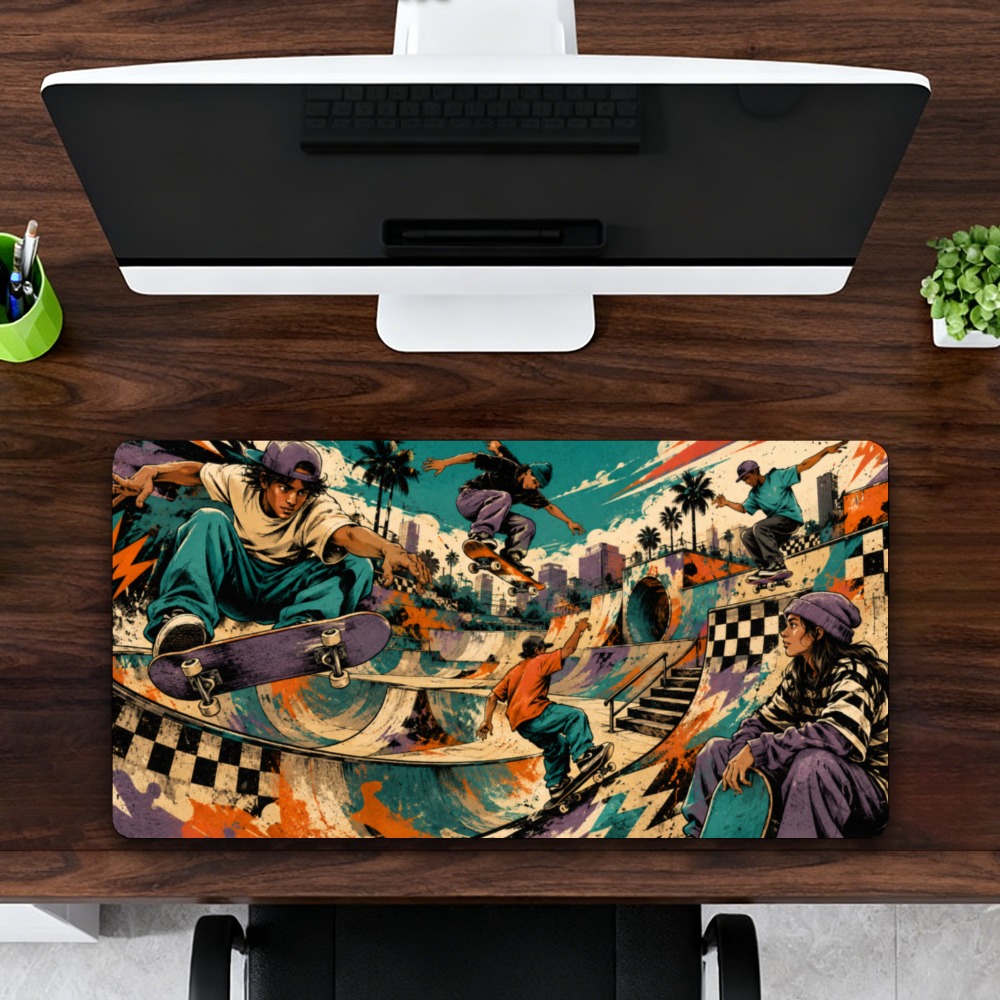 Retro Gaming Xl - Alas meja taman skateboard keren bergaya