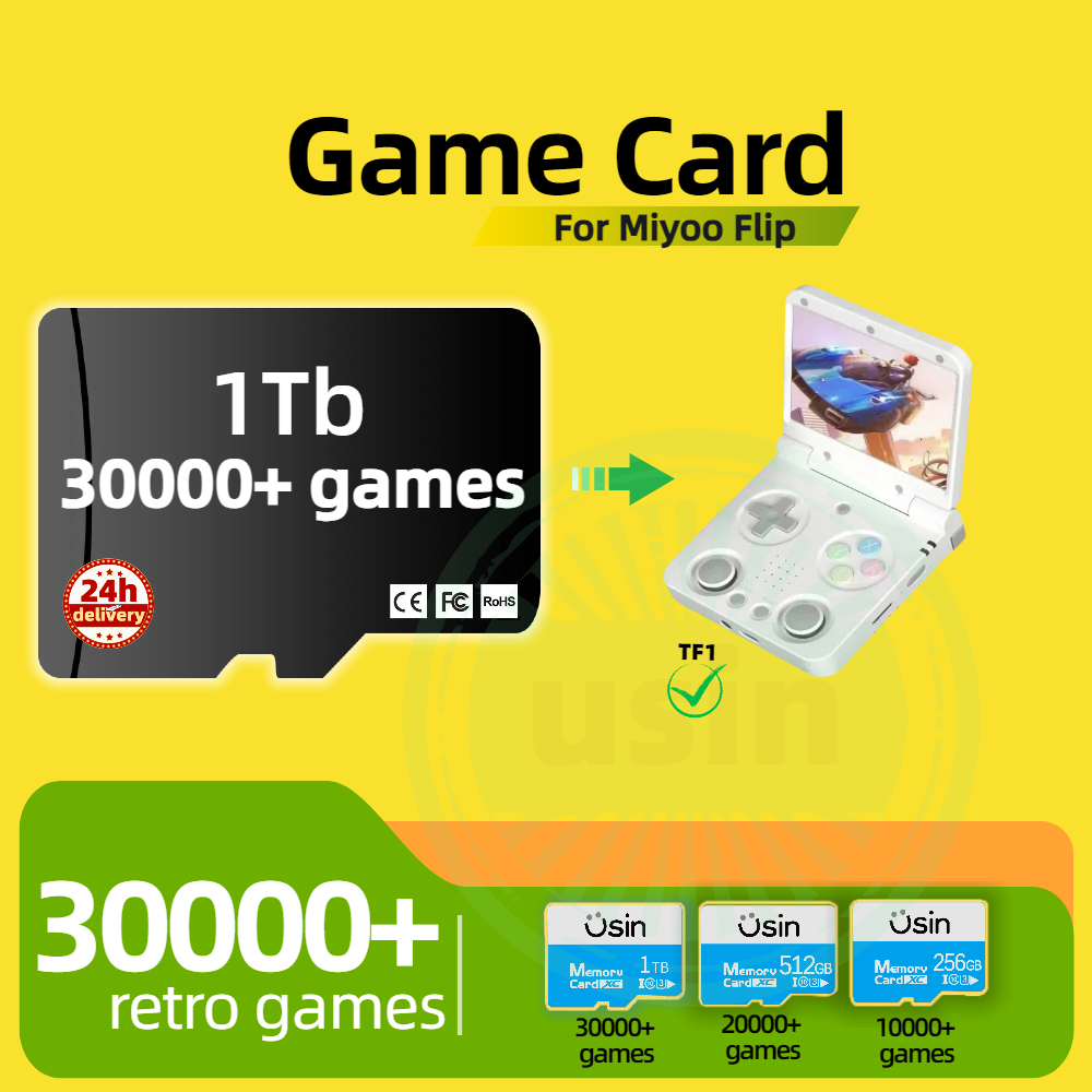 Retro Gaming Console Handheld - Kartu Permainan untuk Miyoo Flip 30000