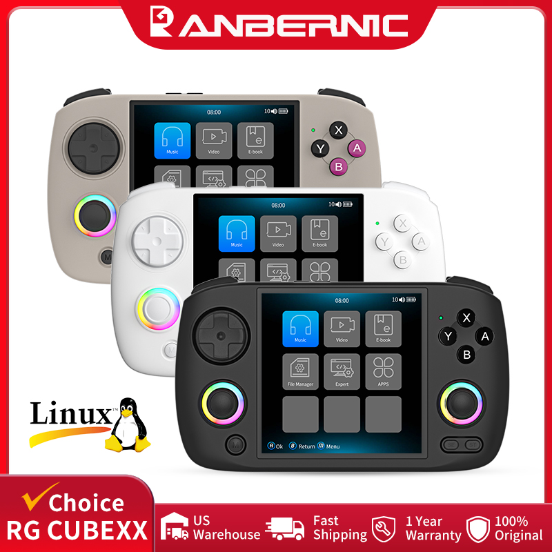 Retro Gaming Console Handheld - Konsol Game Genggam ANBERNIC RG CubeXX