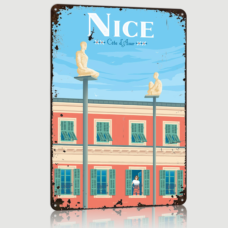Poster Logam Riviera Prancis y - Retro Gaming France ulasan dan harga