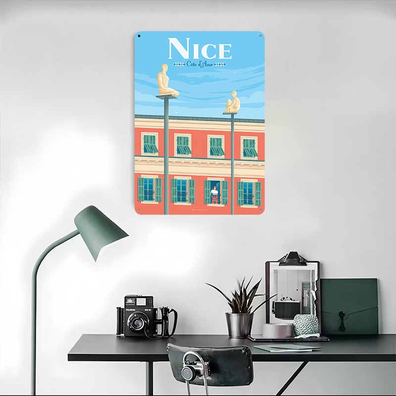 Poster Logam Riviera Prancis y - Retro Gaming France ulasan dan harga