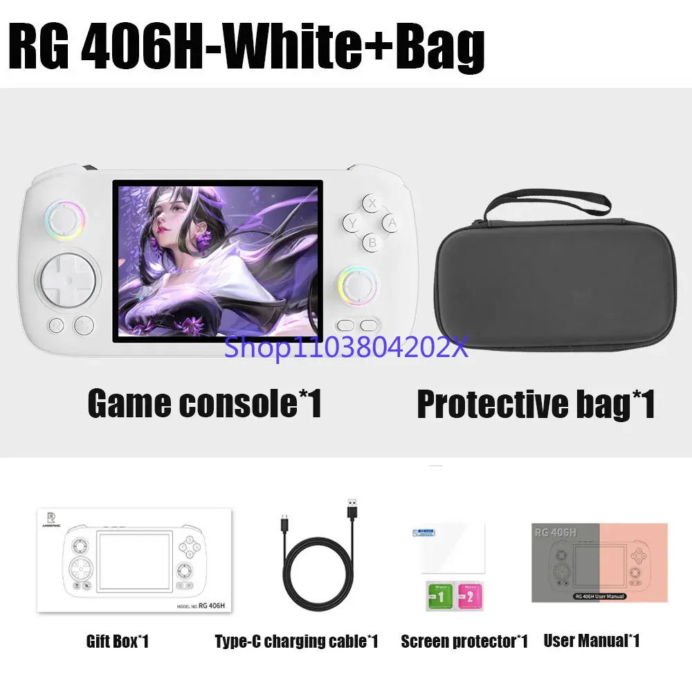 Konsol Game Genggam RG406H RG  - Retro Gaming Images ulasan dan harga