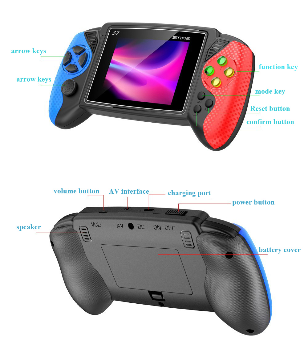 Konsol Game Genggam Retro S7 L - Retro Gaming Console Handheld ulasan dan harga