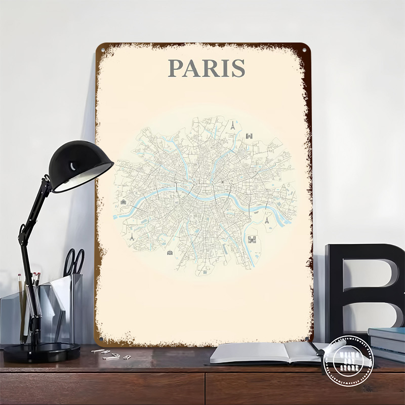 Poster Peta Kota Paris dari Pl - Retro Gaming Paris ulasan dan harga