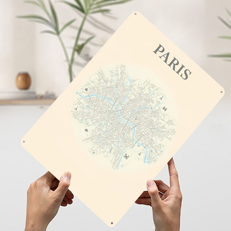 Poster Peta Kota Paris dari Pl - Retro Gaming Paris ulasan dan harga