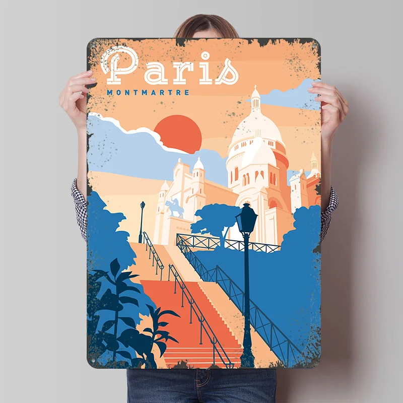 Poster Cetak Perjalanan Paris  - Retro Gaming Paris ulasan dan harga