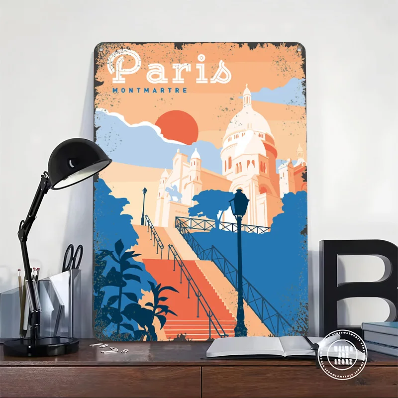 Poster Cetak Perjalanan Paris  - Retro Gaming Paris ulasan dan harga