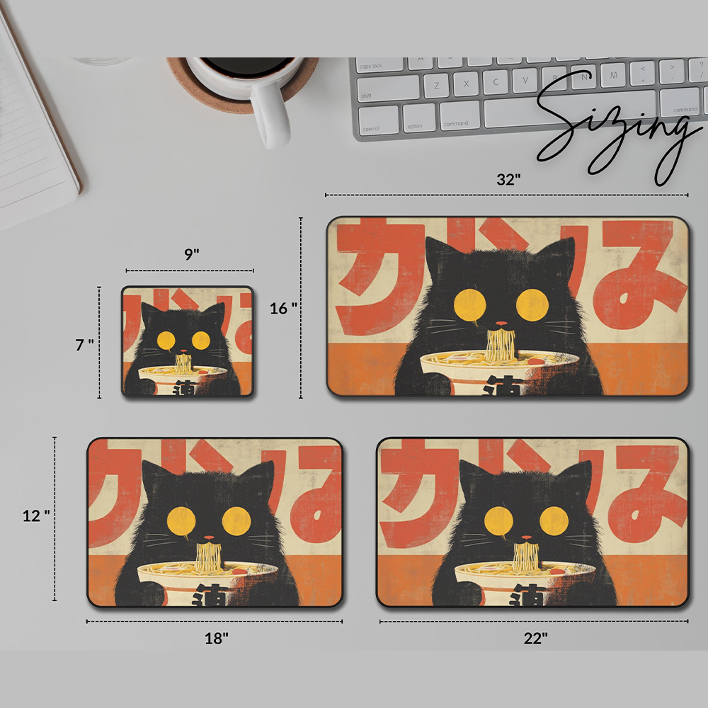 Alas Mouse Ramen Kucing Hitam  - Retro Gaming Xl ulasan dan harga