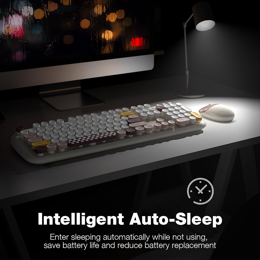 Keyboard Nirkabel Bulat Retro  - Retro Gaming Kc ulasan dan harga
