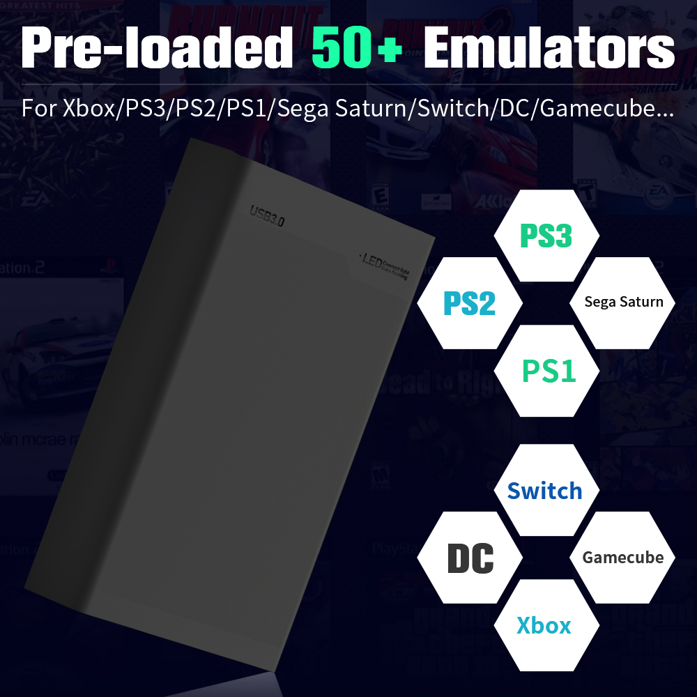 Hard Drive Game 500G dengan 38 - Retro Gaming Hdd ulasan dan harga