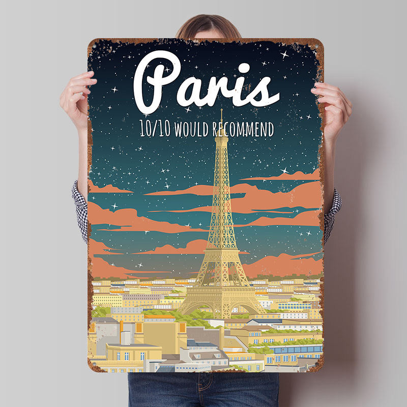 Poster Perjalanan Menara Eiffe - Retro Gaming Paris ulasan dan harga