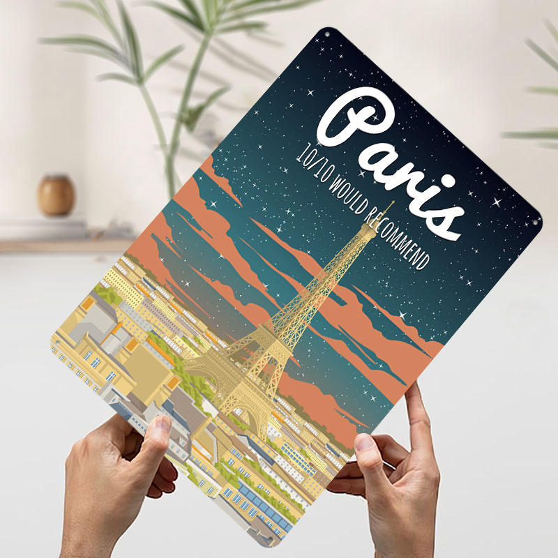 Poster Perjalanan Menara Eiffe - Retro Gaming Paris ulasan dan harga