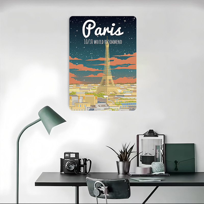 Poster Perjalanan Menara Eiffe - Retro Gaming Paris ulasan dan harga