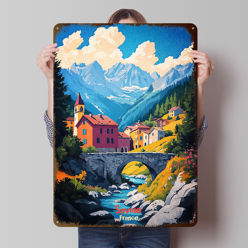 Poster Seni Tinplate Savoie Pr - Retro Gaming France ulasan dan harga