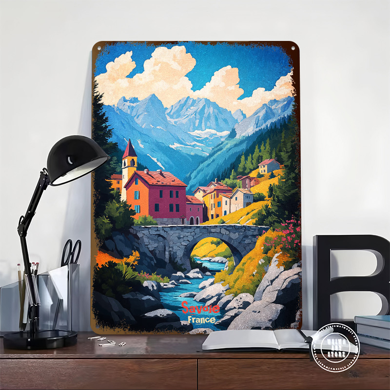 Poster Seni Tinplate Savoie Pr - Retro Gaming France ulasan dan harga