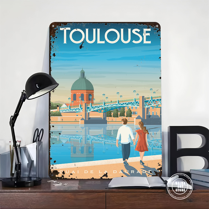 Poster Logam Cetak Toulouse Pr - Retro Gaming France ulasan dan harga