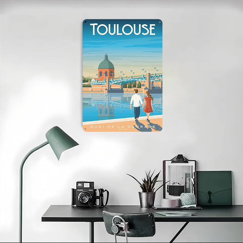 Poster Logam Cetak Toulouse Pr - Retro Gaming France ulasan dan harga