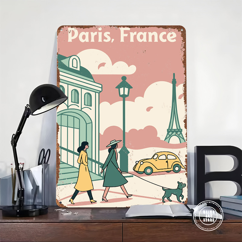 Poster Cetak Perjalanan Paris  - Retro Gaming France ulasan dan harga
