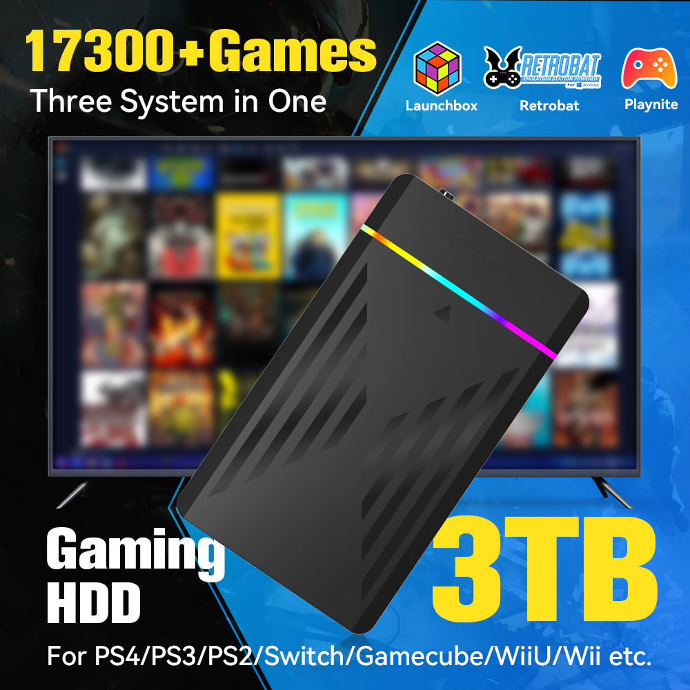 HDD Gaming portabel 3TB, konso - Retro Gaming Hdd ulasan dan harga